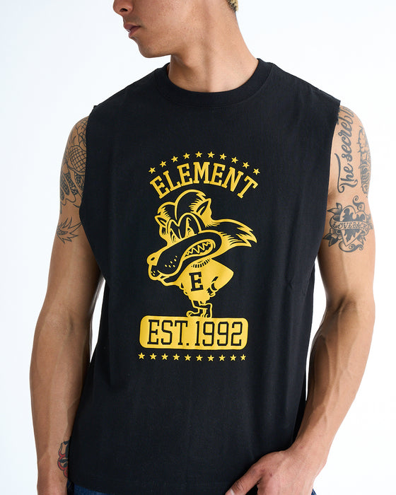 ELEMENT メンズ LION NO SLEEVE タンクトップ 【2025年夏モデル】 FBK / XL