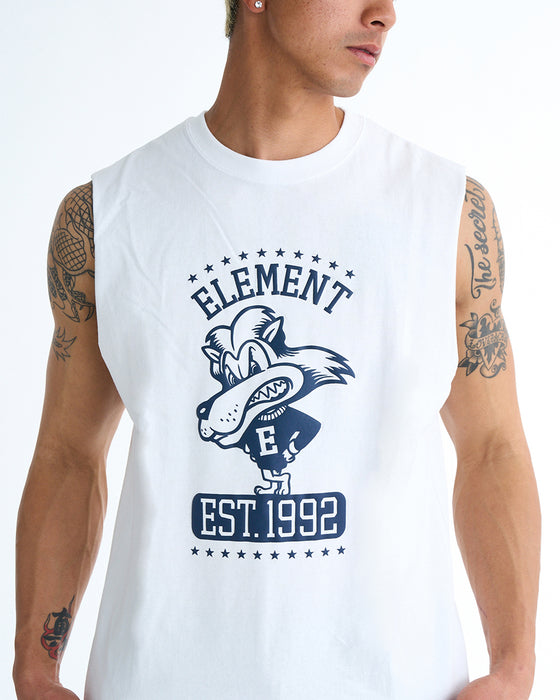 ELEMENT メンズ LION NO SLEEVE タンクトップ 【2025年夏モデル】 WHT / XL