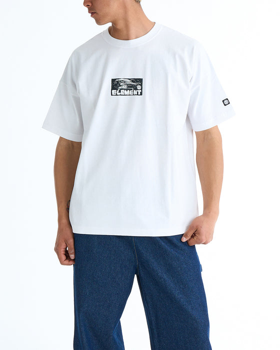 ELEMENT メンズ JOHANN COMIC SS Tシャツ 【2025年夏モデル】 WHT / XL
