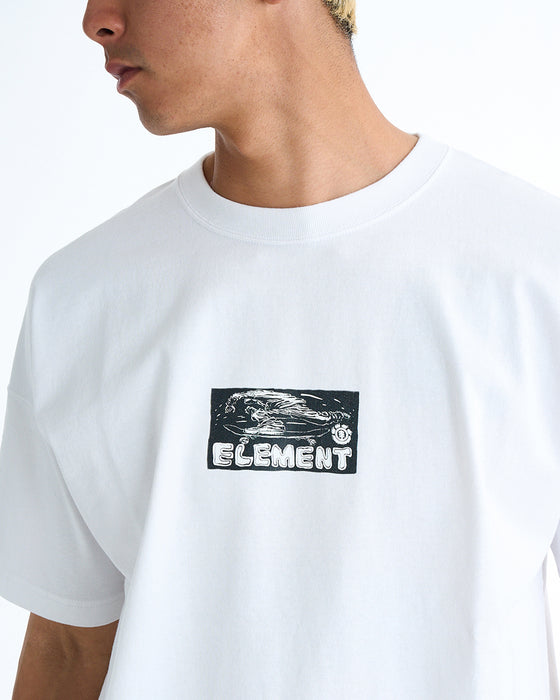 ELEMENT メンズ JOHANN COMIC SS Tシャツ 【2025年夏モデル】 WHT / XL