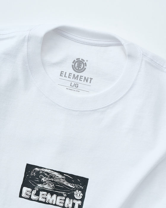 ELEMENT メンズ JOHANN COMIC SS Tシャツ 【2025年夏モデル】 WHT / XL