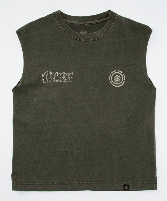 【OUTLET】ELEMENT キッズ TAG 3 NO SLEEVE YOUTH Tシャツ 【2025年夏モデル】