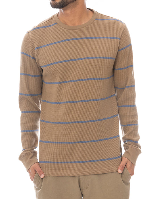 RVCA メンズ DAY SHIFT THERMAL STRIPE LS ロンＴ 【2025年春夏モデル】 CYT / XL