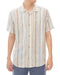RVCA メンズ EXOTICA STRIPE SS 半袖シャツ 【2025年春夏モデル】 NAT / XL