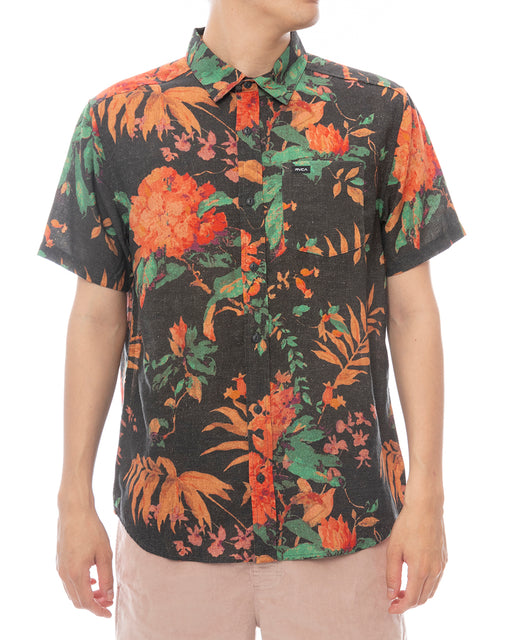 RVCA メンズ TAPESTRY SS 半袖シャツ 【2025年春夏モデル】 BLK / XL