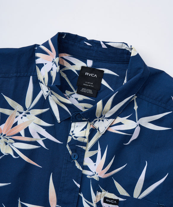 RVCA メンズ MORNING GLORY SS 半袖シャツ 【2025年春夏モデル】 MDY / XL