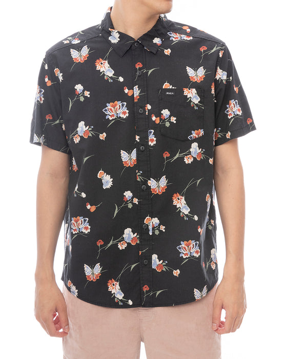 RVCA メンズ MORNING GLORY SS 半袖シャツ 【2025年春夏モデル】 PTK / XL