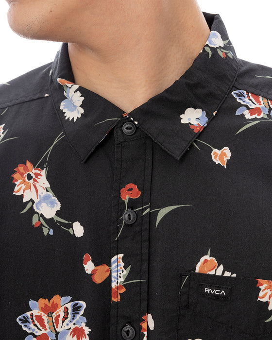 RVCA メンズ MORNING GLORY SS 半袖シャツ 【2025年春夏モデル】 PTK / XL