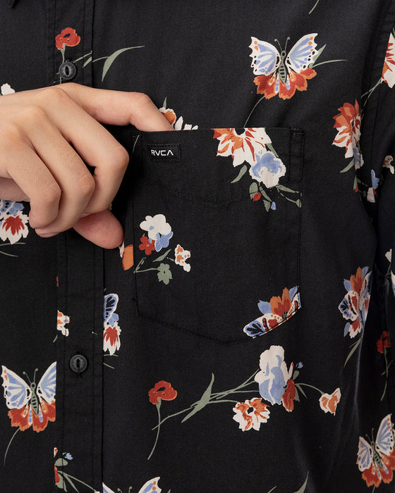 RVCA メンズ MORNING GLORY SS 半袖シャツ 【2025年春夏モデル】 PTK / XL