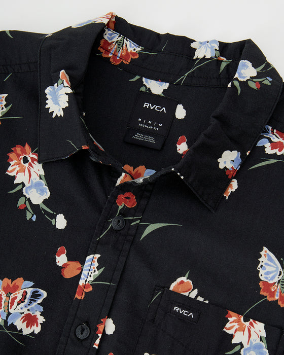 RVCA メンズ MORNING GLORY SS 半袖シャツ 【2025年春夏モデル】 PTK / XL