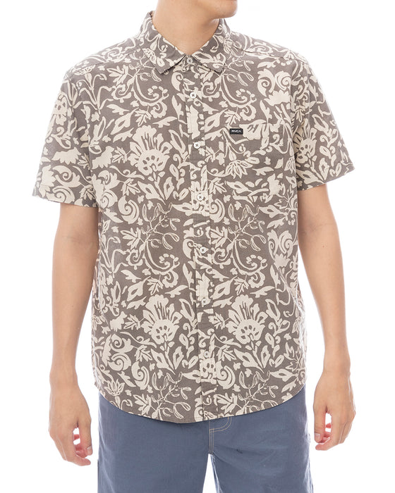 RVCA メンズ VACATIONIST SS 半袖シャツ 【2025年春夏モデル】 SLE / XL