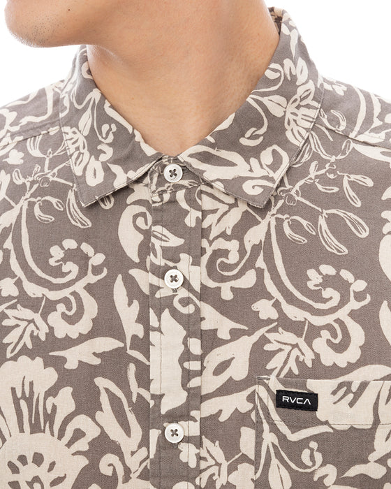 RVCA メンズ VACATIONIST SS 半袖シャツ 【2025年春夏モデル】 SLE / XL