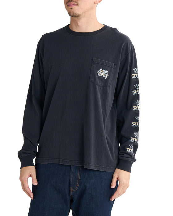 RVCA メンズ SPEED EAGLE LT ロンＴ 【2025年春夏モデル】 BLK / XL