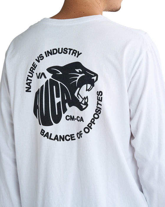 RVCA メンズ TIGER WAVE LS ロンＴ 【2025年春夏モデル】 WHT / XL