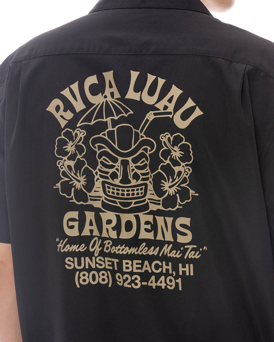 RVCA メンズ RVCA GARDENS SH 半袖シャツ 【2025年春夏モデル】 BLK / XL
