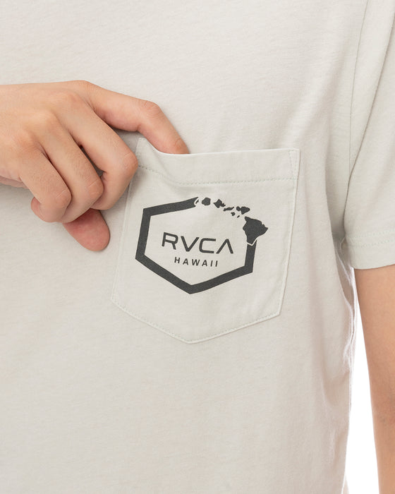 RVCA メンズ ISLAND HEX POCKET SS Tシャツ 【2025年春夏モデル】 GRT / XL