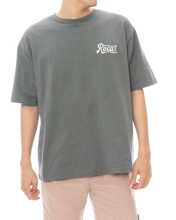 RVCA メンズ PEN SCRIPT SS Tシャツ 【2025年春夏モデル】 ABG / XL
