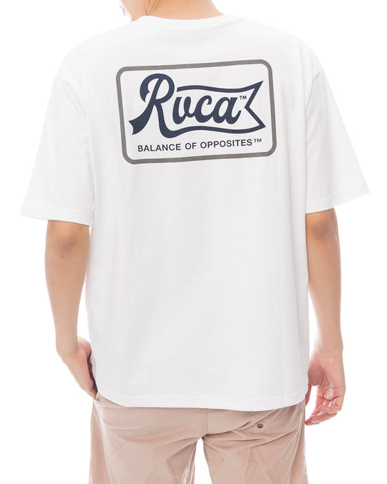 RVCA メンズ PEN SCRIPT SS Tシャツ 【2025年春夏モデル】 WHT / XL
