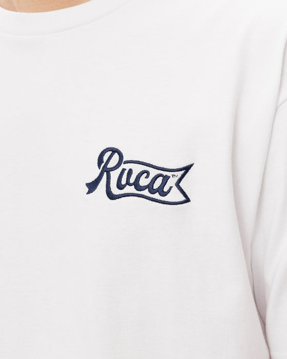 RVCA メンズ PEN SCRIPT SS Tシャツ 【2025年春夏モデル】 WHT / XL