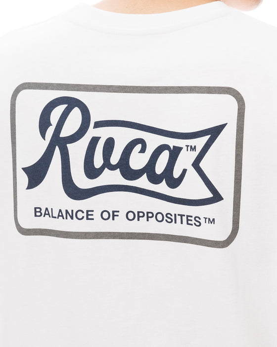 RVCA メンズ PEN SCRIPT SS Tシャツ 【2025年春夏モデル】 WHT / XL