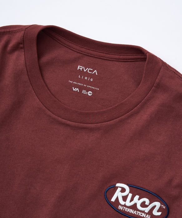 RVCA メンズ RANCH SCRIPT SS Tシャツ 【2025年春夏モデル】 RDE / XL