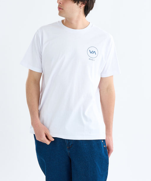 RVCA メンズ ESCAPE CIRCLE SS Tシャツ 【2025年春夏モデル】 WHT / XL