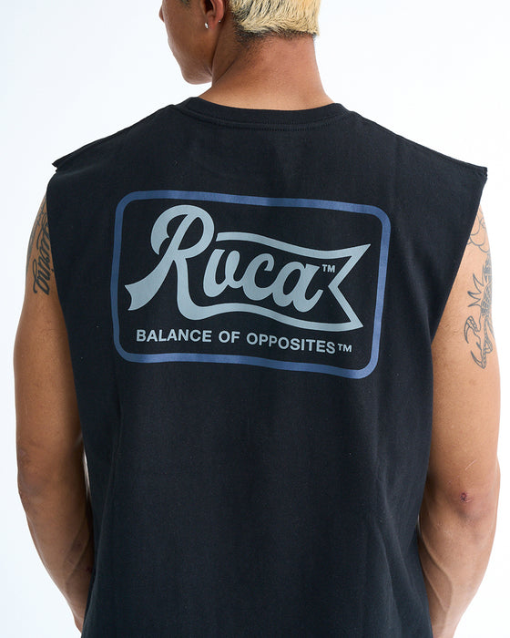 RVCA メンズ PEN SCRIPT TT タンクトップ 【2025年春夏モデル】 BLK / XL