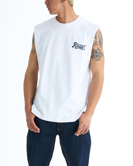 RVCA メンズ PEN SCRIPT TT タンクトップ 【2025年春夏モデル】 WHT / XL