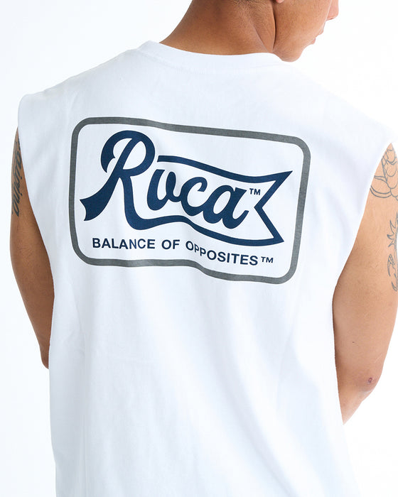 RVCA メンズ PEN SCRIPT TT タンクトップ 【2025年春夏モデル】 WHT / XL