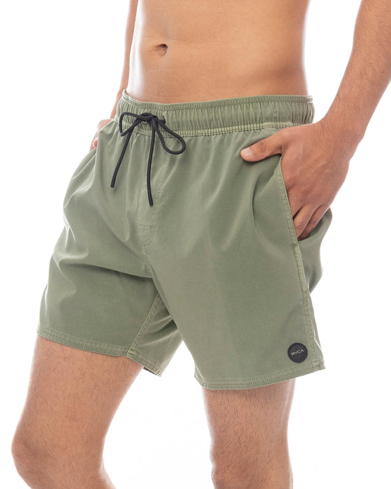 RVCA メンズ VA PIGMENT ELASTIC SHORT 16 ショートパンツ 【2025年春夏モデル】 RGR / XL