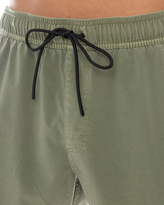 RVCA メンズ VA PIGMENT ELASTIC SHORT 16 ショートパンツ 【2025年春夏モデル】 RGR / XL