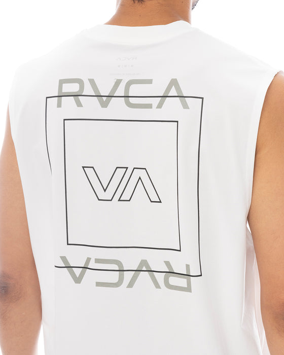 RVCA メンズ ILL ESCAPE SQUARE SFTT サーフタンクトップ 【2025年春夏モデル】 WHT / XL