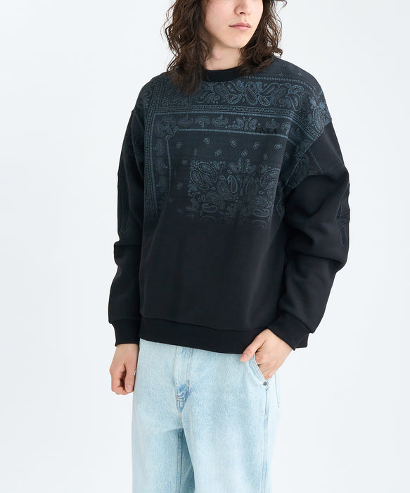 RVCA メンズ FADE BACK SIDE ARCH  トレーナー 【2025年秋冬モデル】 BBB / XL