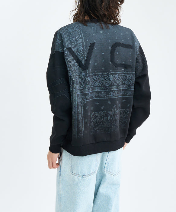 RVCA メンズ FADE BACK SIDE ARCH  トレーナー 【2025年秋冬モデル】 BBB / XL