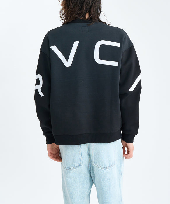 RVCA メンズ FADE BACK SIDE ARCH  トレーナー 【2025年秋冬モデル】 BLK / XL