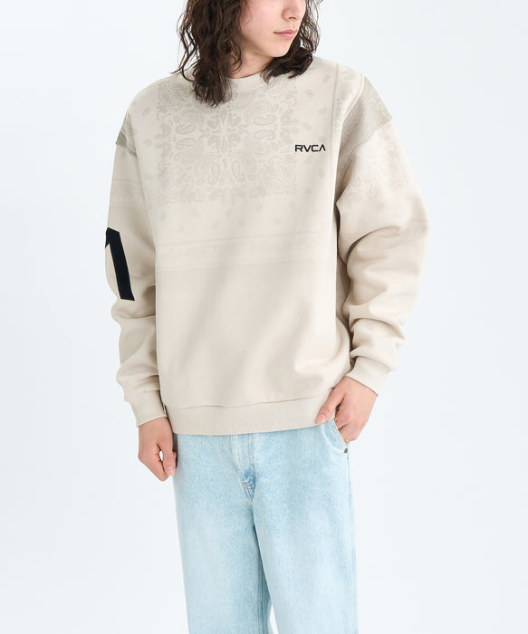 RVCA メンズ FADE BACK SIDE ARCH  トレーナー 【2025年秋冬モデル】 CER / XL