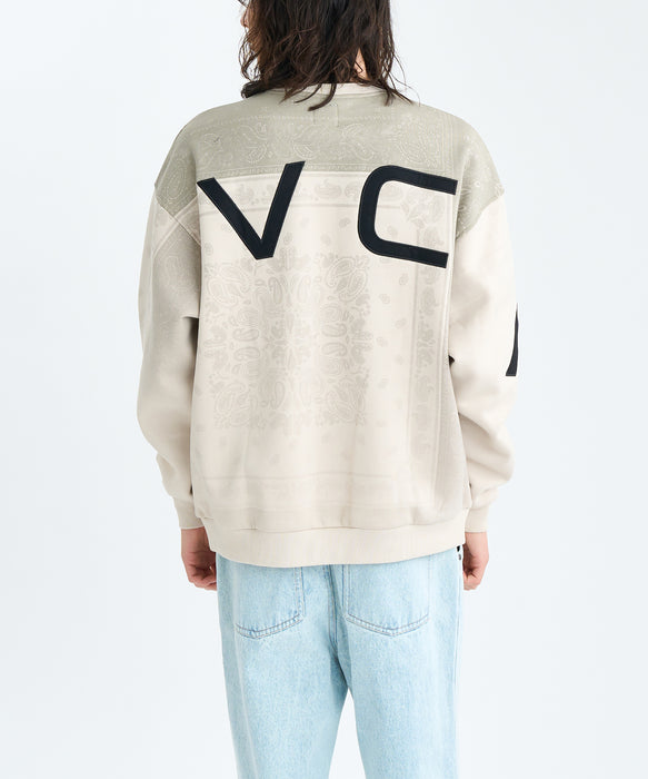 RVCA メンズ FADE BACK SIDE ARCH  トレーナー 【2025年秋冬モデル】 CER / XL