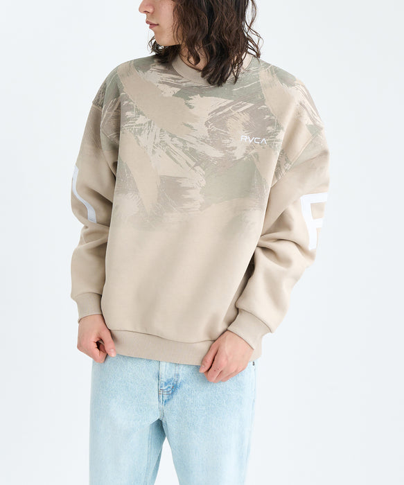 RVCA メンズ FADE BACK SIDE ARCH  トレーナー 【2025年秋冬モデル】 KHC / XL