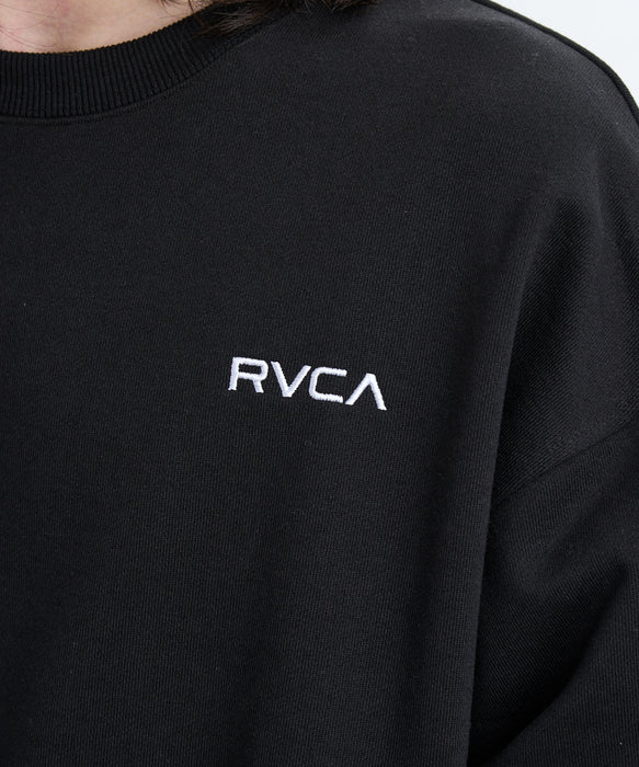 RVCA メンズ STACKHOUSE CR トレーナー 【2025年秋冬モデル】 BLK / XL