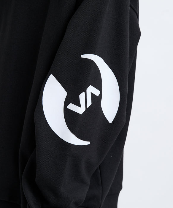 RVCA メンズ STACKHOUSE CR トレーナー 【2025年秋冬モデル】 BLK / XL