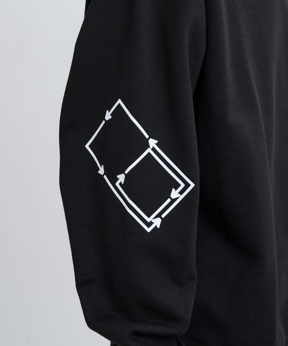 RVCA メンズ STACKHOUSE CR トレーナー 【2025年秋冬モデル】 BLK / XL