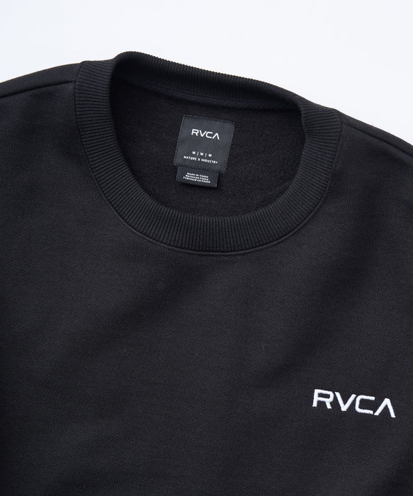 RVCA メンズ STACKHOUSE CR トレーナー 【2025年秋冬モデル】 BLK / XL