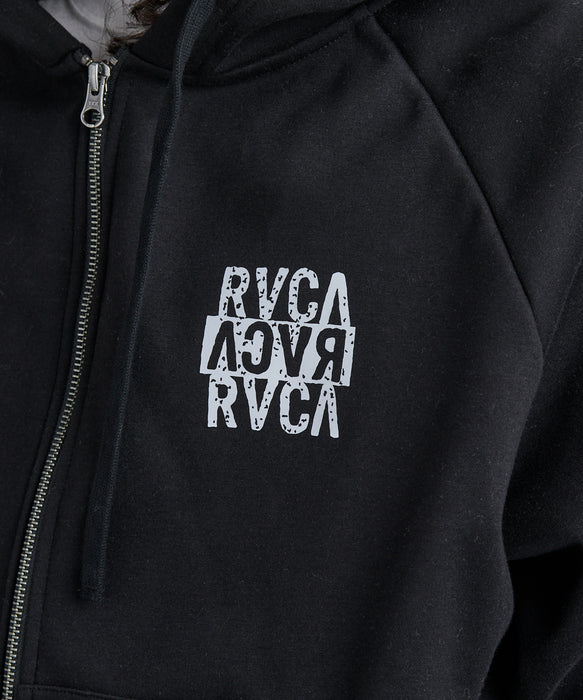 RVCA メンズ NEW STCK ZIP WRWB HD パーカー 【2025年秋冬モデル】 BLK / XL