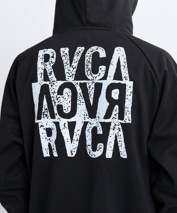 RVCA メンズ NEW STCK ZIP WRWB HD パーカー 【2025年秋冬モデル】 BLK / XL