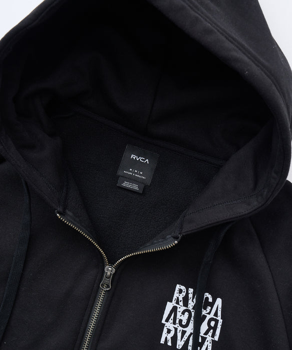 RVCA メンズ NEW STCK ZIP WRWB HD パーカー 【2025年秋冬モデル】 BLK / XL