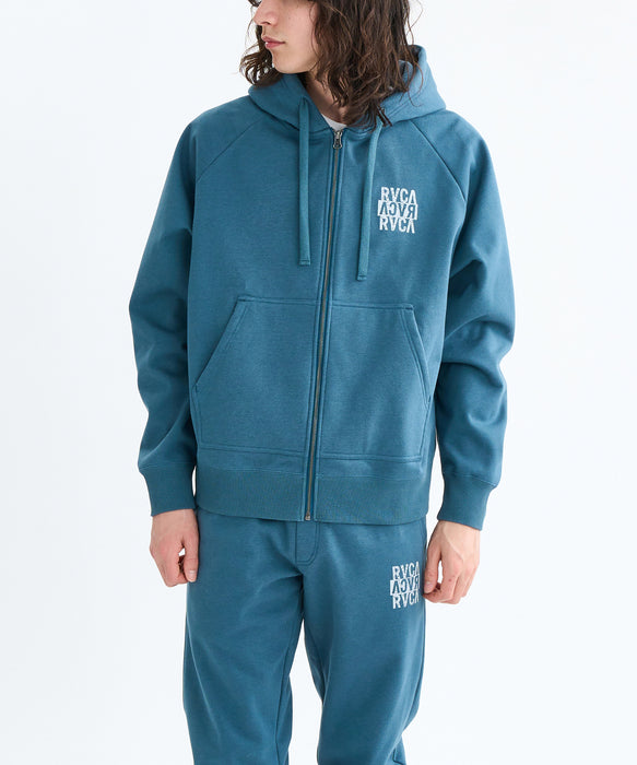 RVCA メンズ NEW STCK ZIP WRWB HD パーカー 【2025年秋冬モデル】 BRK0 / XL