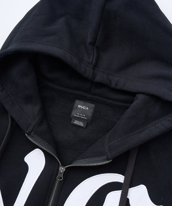 RVCA メンズ WORLD WIDE ZIP HD パーカー 【2025年秋冬モデル】 BLK / XL