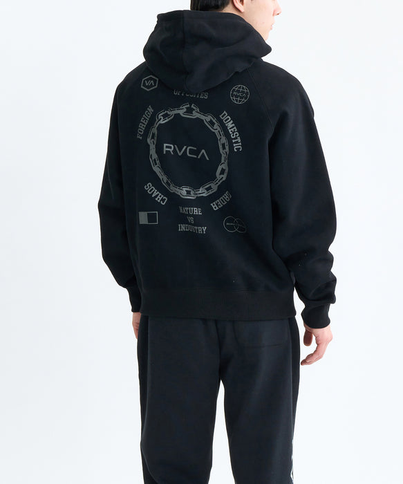 RVCA メンズ METAL URGY ZIP HD パーカー 【2025年秋冬モデル】 BLK / XL