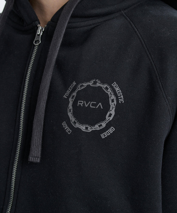 RVCA メンズ METAL URGY ZIP HD パーカー 【2025年秋冬モデル】 BLK / XL