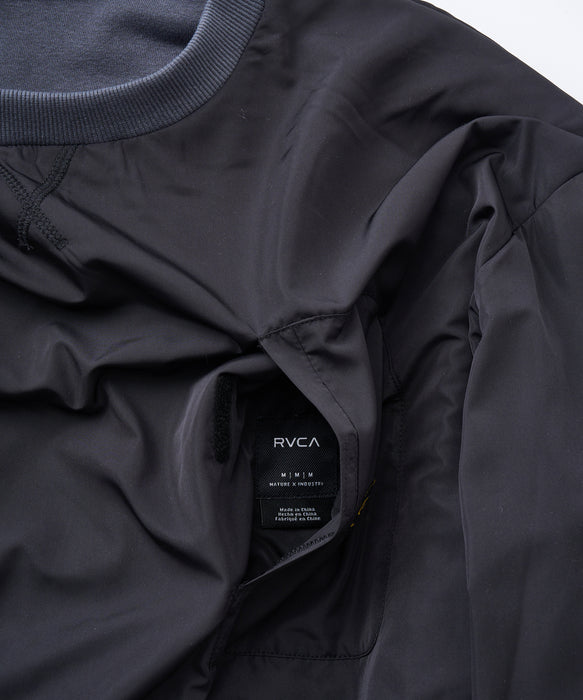 RVCA メンズ METAL URGY ZIP HD パーカー 【2025年秋冬モデル】 BLK / XL